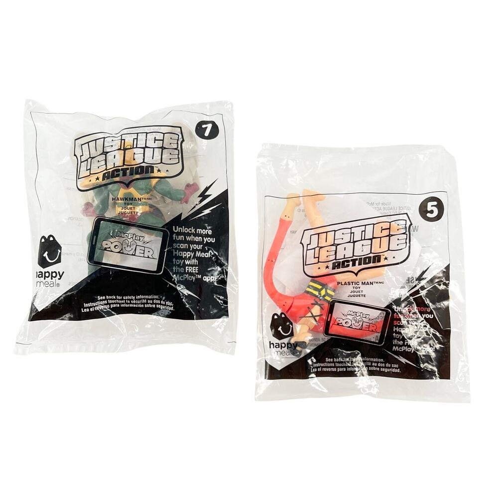 DC Comics Justice League McDonalds Happy Meal Toys Set of 2